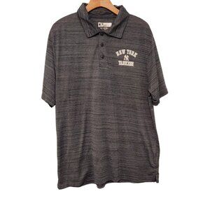 General Merchandise MLB NY Yankees Polo Shirt Golf Blue Gray Heathered‎ XL